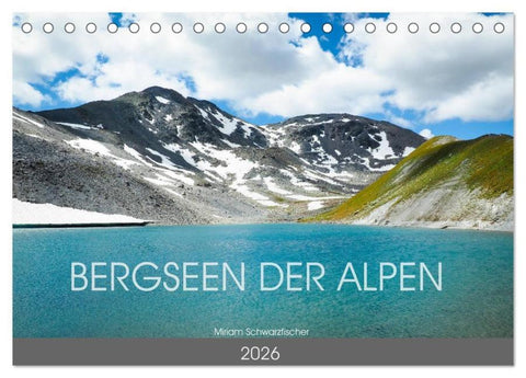 Bergseen der Alpen (Tischkalender 2026 DIN A5 quer), CALVENDO Monatskalender