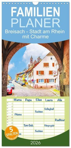 Familienplaner 2026 - Breisach - Stadt am Rhein mit Charme mit 5 Spalten (Wandkalender, 21 x 45 cm) CALVENDO