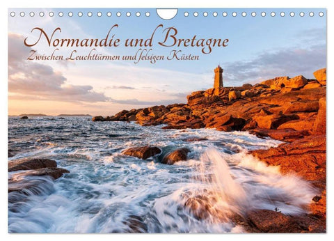 Normandie und Bretagne: Zwischen Leuchttürmen und felsigen Küsten (Wandkalender 2026 DIN A4 quer), CALVENDO Monatskalender