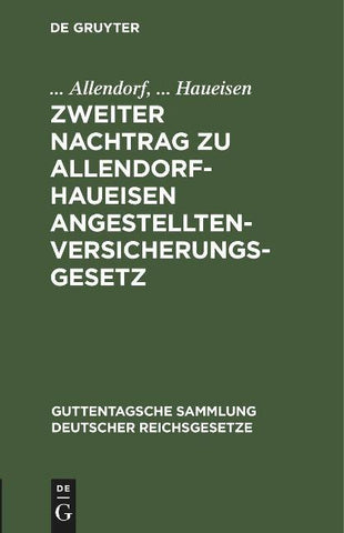 Zweiter Nachtrag zu Allendorf-Haueisen Angestelltenversicherungsgesetz