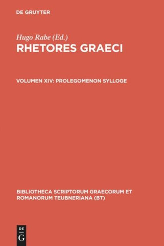 Rhetores Graeci / Prolegomenon Sylloge