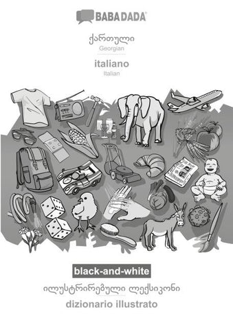 Georgian (in georgian script) - italiano, visual dictionary, BW