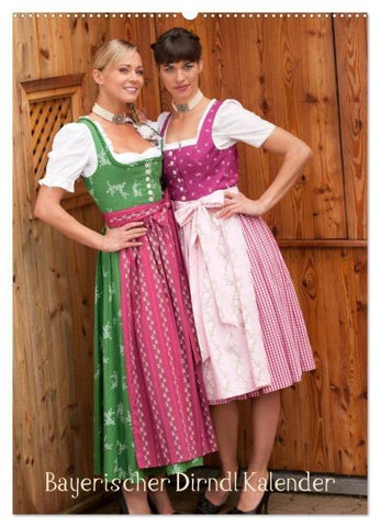 Bayerischer Dirndlkalender (Wandkalender 2026 DIN A2 hoch), CALVENDO Monatskalender