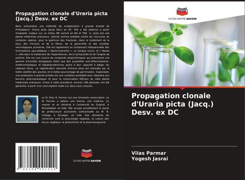 Propagation clonale d'Uraria picta (Jacq.) Desv. ex DC
