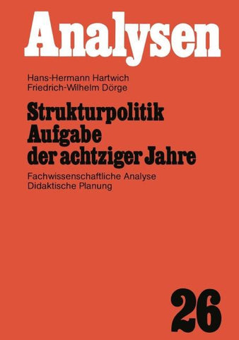 Strukturpolitik Aufgabe der achtziger Jahre