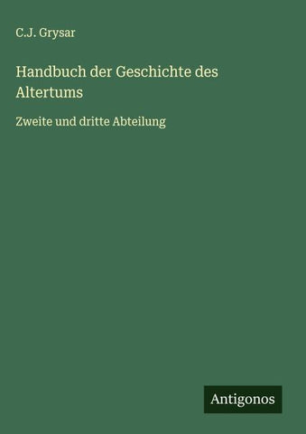 Handbuch der Geschichte des Altertums