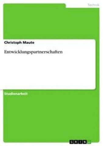Entwicklungspartnerschaften
