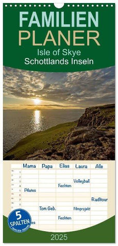 Familienplaner 2025 - Isle of Skye - Schottlands Inseln mit 5 Spalten (Wandkalender, 21 x 45 cm) CALVENDO