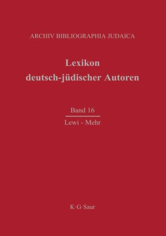 Lexikon deutsch-jüdischer Autoren / Lewi - Mehr