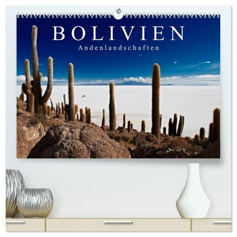 Bolivien Andenlandschaften "CH-Version" (hochwertiger Premium Wandkalender 2026 DIN A2 quer), Kunstdruck in Hochglanz