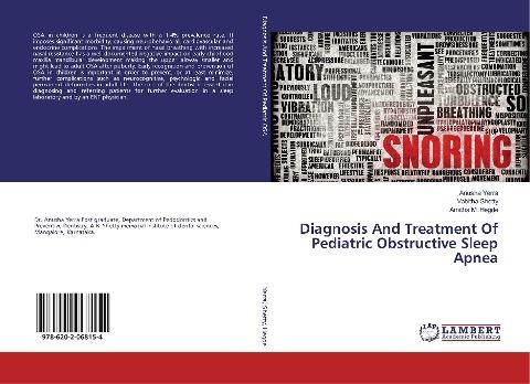 Diagnosis And Treatment Of Pediatric Obstructive Sleep Apnea