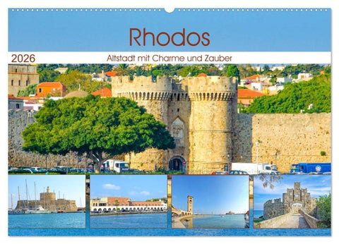 Rhodos - Altstadt mit Charme und Zauber (Wandkalender 2026 DIN A2 quer), CALVENDO Monatskalender