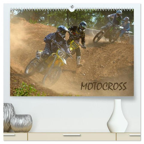 Motocross (hochwertiger Premium Wandkalender 2026 DIN A2 quer), Kunstdruck in Hochglanz