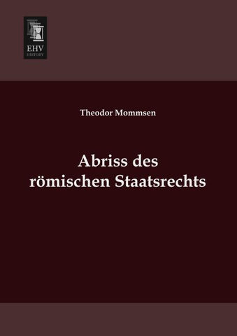 Abriss des römischen Staatsrechts