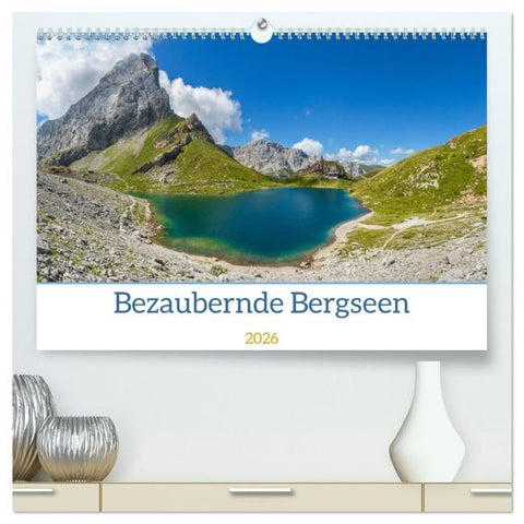 Bezaubernde Bergseen (hochwertiger Premium Wandkalender 2026 DIN A2 quer), Kunstdruck in Hochglanz