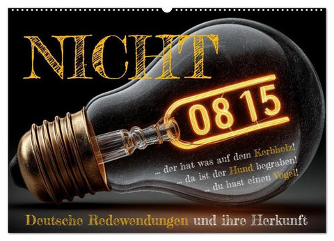 Nicht 08/15 - Deutsche Redewendungen und ihre Herkunft (Wandkalender 2026 DIN A2 quer), CALVENDO Monatskalender