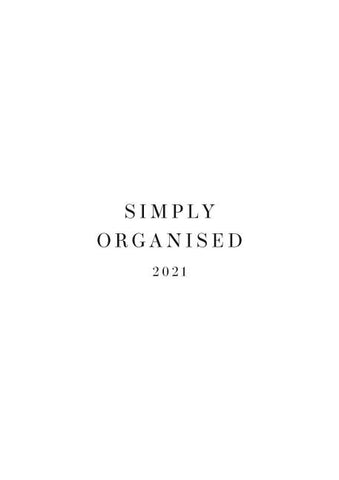 Simply Organised 2021