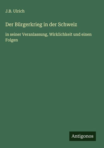 Der Bürgerkrieg in der Schweiz