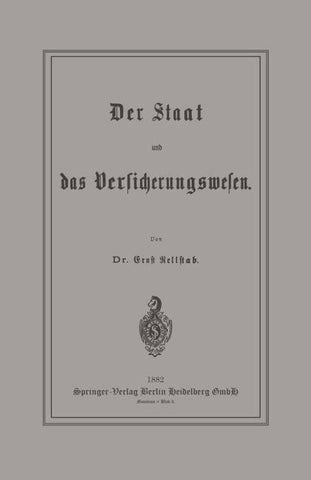 Der Staat und das Versicherungswesen