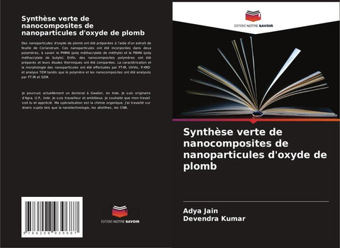 Synthèse verte de nanocomposites de nanoparticules d'oxyde de plomb