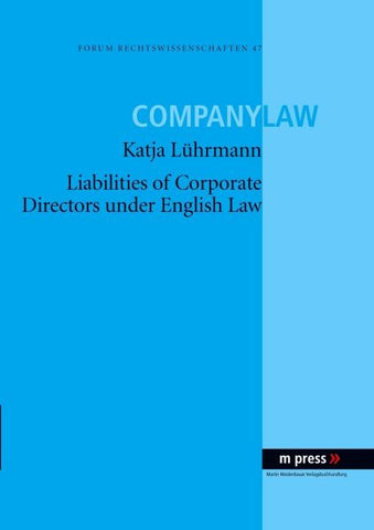 Liabilities of Corporate Directors under English Law