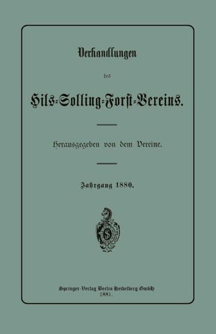 Verhandlungen des Hils-Solling-Forst-Vereins
