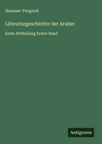 Literaturgeschichte der Araber