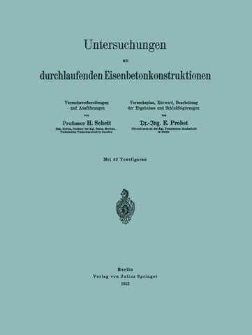 Untersuchungen an durchlaufenden Eisenbetonkonstruktionen