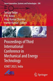 Proceedings of Third International Conference in Mechanical and Energy Technology