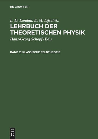 Klassische Feldtheorie