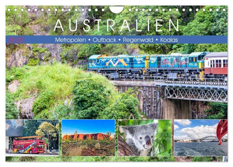 Australien - Metropolen • Outback • Regenwald • Koalas (Wandkalender 2026 DIN A4 quer), CALVENDO Monatskalender