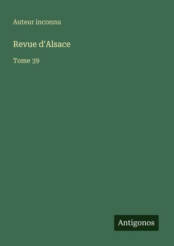 Revue d'Alsace