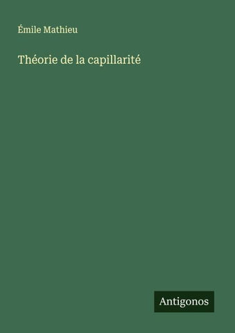 Théorie de la capillarité