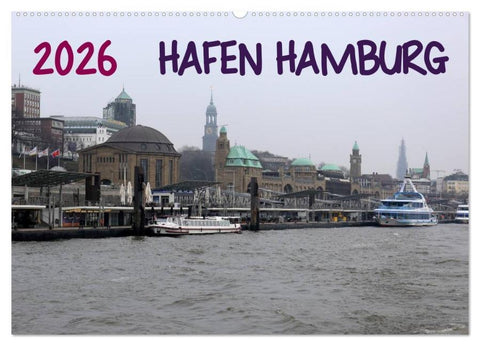 Hafen Hamburg 2026 (Wandkalender 2026 DIN A2 quer), CALVENDO Monatskalender