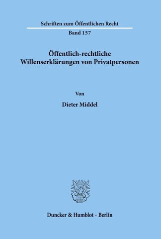 Öffentlich-rechtliche Willenserklärungen von Privatpersonen.
