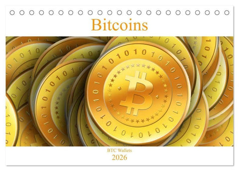 Bitcoins (Tischkalender 2026 DIN A5 quer), CALVENDO Monatskalender