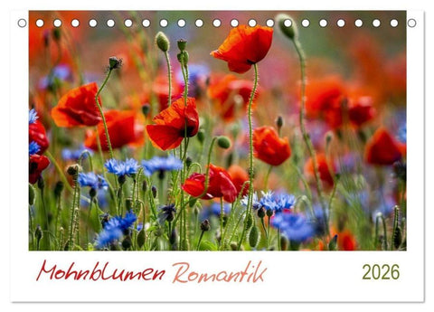 Mohnblumen Romantik (Tischkalender 2026 DIN A5 quer), CALVENDO Monatskalender