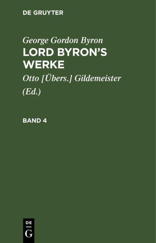 Lord Byron’s Werke. Band 4