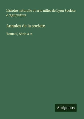 Annales de la societe