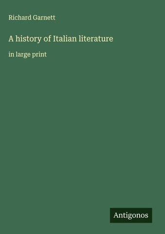 A history of Italian literature