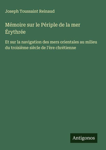 Mémoire sur le Périple de la mer Érythrée