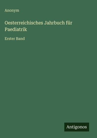 Oesterreichisches Jahrbuch für Paediatrik