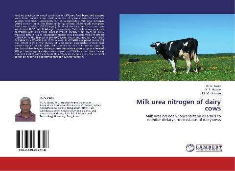 Milk urea nitrogen of dairy cows