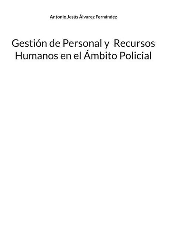 Gestión de Personal y Recursos Humanos en el Ámbito Policial