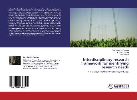 Interdisciplinary research framework for identifying research needs
