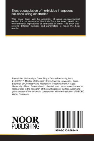 Electrocoagulation of herbicides in aqueous solutions using electrodes
