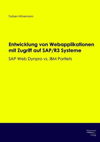 Entwicklung von Webapplikationen mit Zugriff auf SAP/R3 Systeme