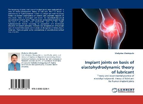 Implant joints on basis of elastohydrodynamic theory of lubricant