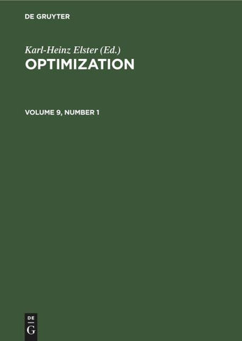 Optimization. Volume 9, Number 1