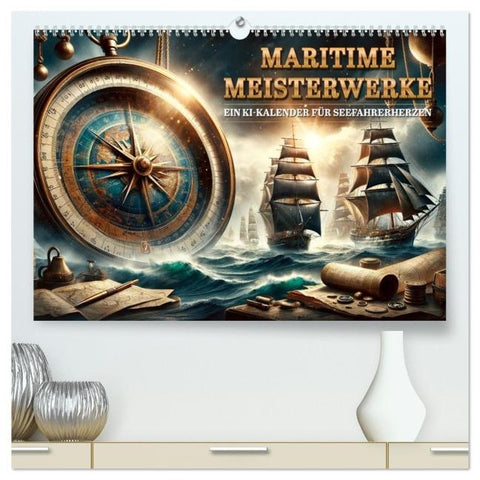 Maritime Meisterwerke: Ein KI-Kalender für Seefahrerherzen (hochwertiger Premium Wandkalender 2026 DIN A2 quer), Kunstdruck in Hochglanz